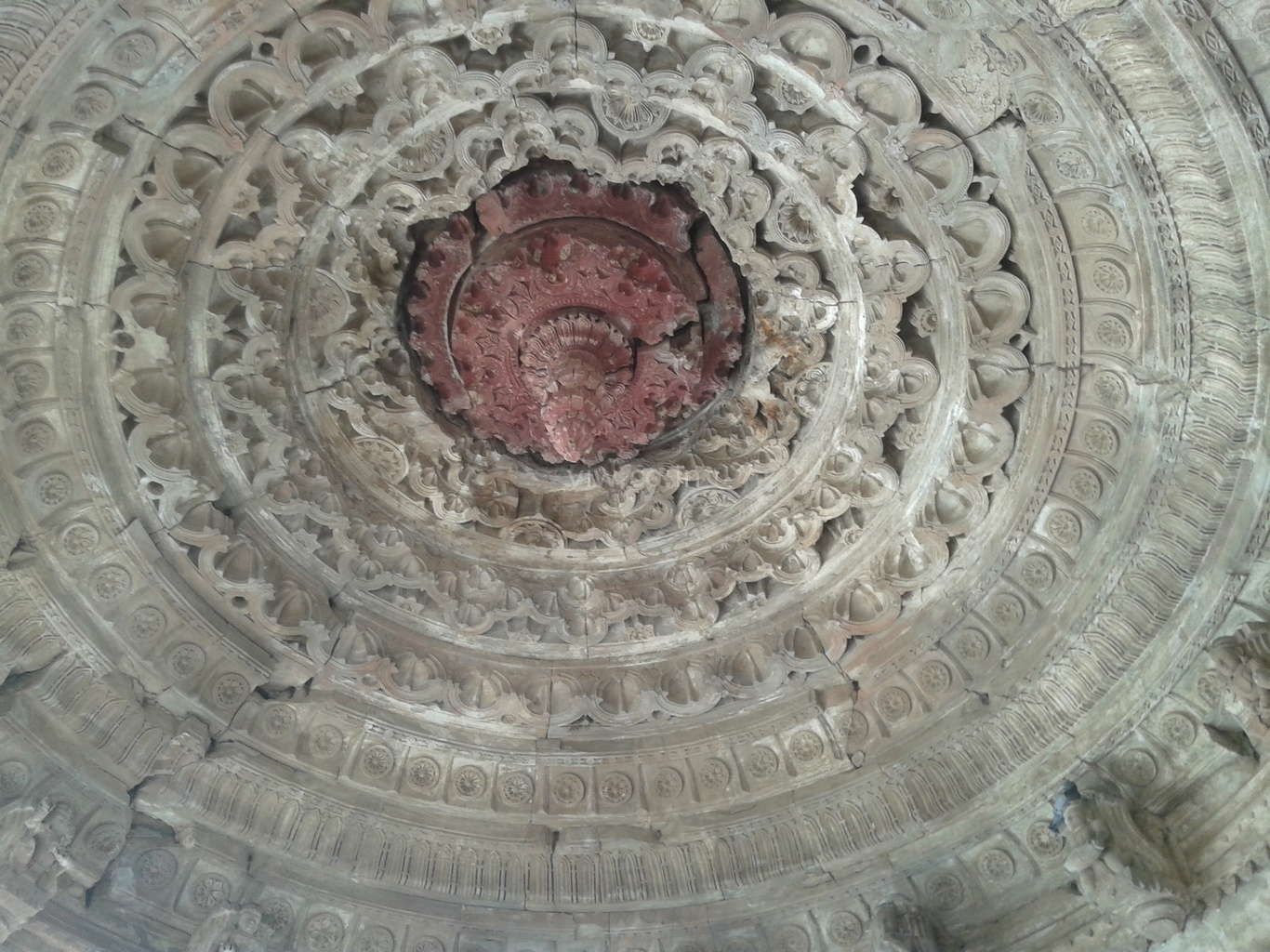 Roof design of temple in Bhangarh fort